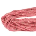 Rodonit intensywnie różowy oponka fasetowana ok. 2,9x2mm