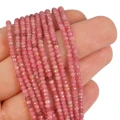 Rodonit intensywnie różowy oponka fasetowana ok. 2,9x2mm