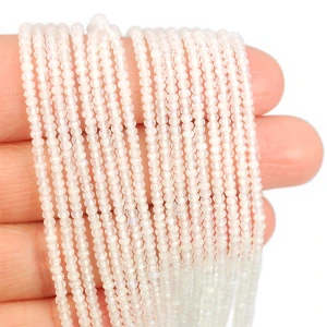 Kamień księżycowy oponka fasetowana ok. 2,2x1,5mm
