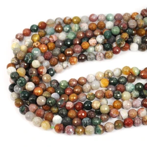 Jaspis oceaniczny kula fasetowana ok. 8,5mm