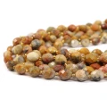 Agat koronkowy oliwka fasetowana ok. 10x8mm