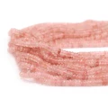Kwarc truskawkowy oponka fasetowana ok. 4,3x2,2mm