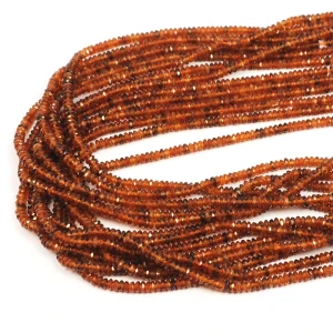 Granat hessonit oponka fasetowana ok. 3,5x1,6mm