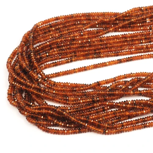 Granat hessonit oponka fasetowana ok. 3,5x1,6mm