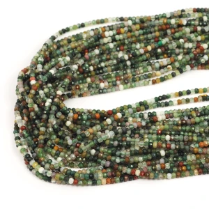Agat indyjski oponka fasetowana ok. 3x2mm