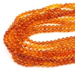 Bursztyn pomarańczowy szklisty kula gładka ok. 6,5mm