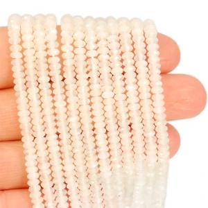 Kamień księżycowy oponka fasetowana ok. 3,8x2mm