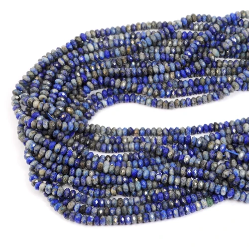 Lapis lazuli oponka fasetowana ok. 4x2,5mm