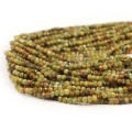 Granat zielony oponka fasetowana ok. 2,8x2,2mm