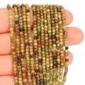 Granat zielony oponka fasetowana ok. 2,8x2,2mm