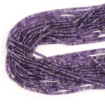 Ametyst oponka fasetowana ok. 3x2,5mm
