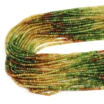 Turmalin zielono miodowy układany oponka fasetowana ok. 2,8x2mm 