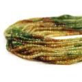Turmalin zielono miodowy układany oponka fasetowana ok. 2,8x2mm