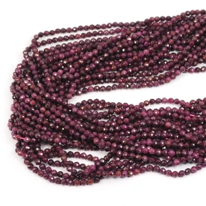 Rubin kula fasetowana ok. 3,5mm