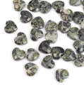 Jaspis kambaba serce wypukłe fasetowane ok. 12x11 mm [przekładka]