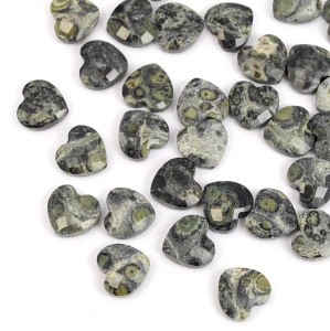 Jaspis kambaba serce wypukłe fasetowane ok. 12x11 mm [przekładka]