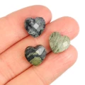 Jaspis kambaba serce wypukłe fasetowane ok. 12x11 mm [przekładka]