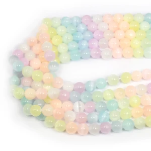 Selenit wielokolorowy kula gładka ok. 8,5mm