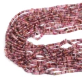 Spinel różowy oponka fasetowana ok. 3x1,6mm