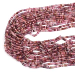 Spinel różowy oponka fasetowana ok. 3x1,6mm