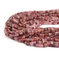 Spinel różowy oponka fasetowana ok. 3x1,6mm