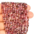 Spinel różowy oponka fasetowana ok. 3x1,6mm