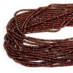 Granat hessonit ciemny oponka fasetowana ok. 3,7x1,7mm