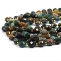 Jaspis oceaniczny oliwka fasetowana ok. 10x8mm