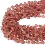 Kwarc truskawkowy bryłka twist ok. 7,5x10mm