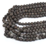 Obsydian śnieżny brązowy kula matowa ok. 8mm
