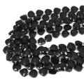 Obsydian czarny łezka fasetowana ok. 12x12mm