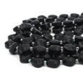 Obsydian czarny łezka fasetowana ok. 12x12mm