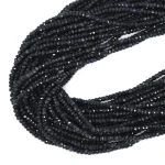 Turmalin granatowy oponka fasetowana ok. 3x2mm