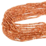 Kamień słoneczny oponka fasetowana ok. 4,3x2,8mm