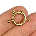 Zapięcie federing z pierścieniami do powieszania ok. 21mm [stal szlachetna PVD, kolor złoty]