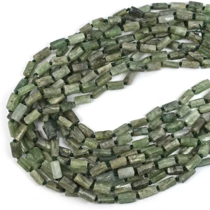 Kyanit zielony nieregularna bryła szlifowana ok. 11-13,5x5-6,5mm