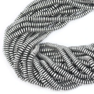 Hematyt srebrny oponka gładka ok. 4x1,5mm 