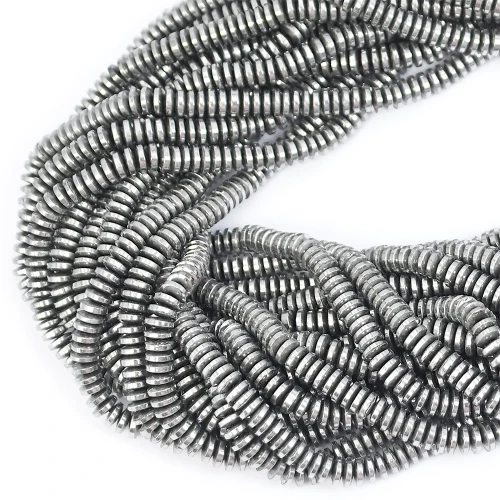 Hematyt srebrny oponka gładka ok. 4x1,5mm