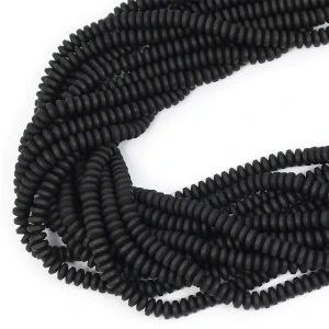 Hematyt czarny oponka gładka matowa ok. 4x1,5mm