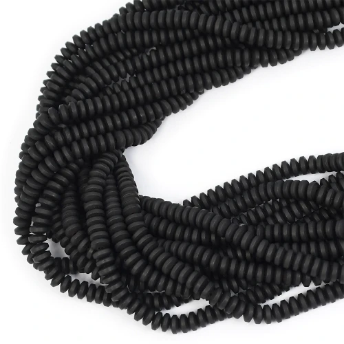 Hematyt czarny oponka gładka matowa ok. 4x1,5mm