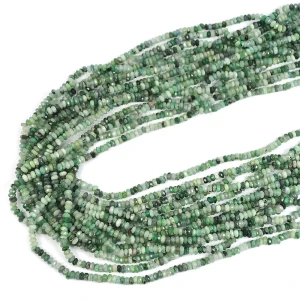 Szmaragd cieniowany oponka fasetowana ok. 3,5x2mm