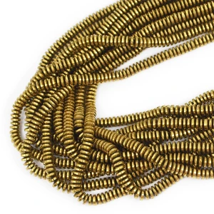 Hematyt złoty oponka gładka ok. 4x1,5mm