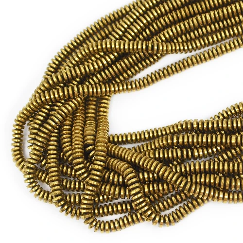 Hematyt złoty oponka gładka ok. 4x1,5mm