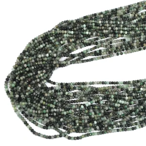 Szmaragd ciemny oponka fasetowana ok. 3x2mm
