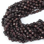 Granat kula fasetowana ok. 6mm