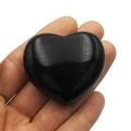 Obsydian czarny serce gładkie ok. 5x4,5x2cm