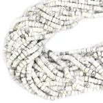 Howlit biały talarek fasetowany ok. 4x2mm
