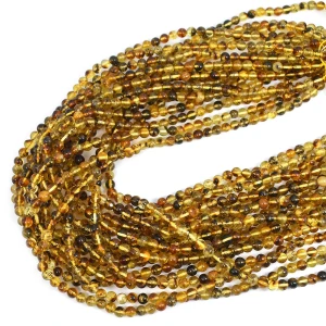 Bursztyn cieniowany kula gładka ok. 4,5mm