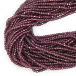 Granat wiśniowy oponka fasetowana ok. 2,8x2mm