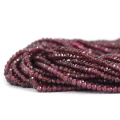 Granat wiśniowy oponka fasetowana ok. 2,8x2mm